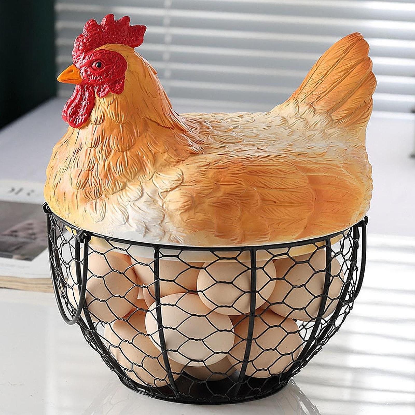 Egg Basket with Lid Kitchen Su - Compost Bin Countertop ulasan dan harga