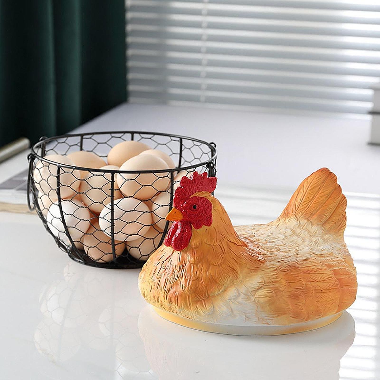 Egg Basket with Lid Kitchen Su - Compost Bin Countertop ulasan dan harga