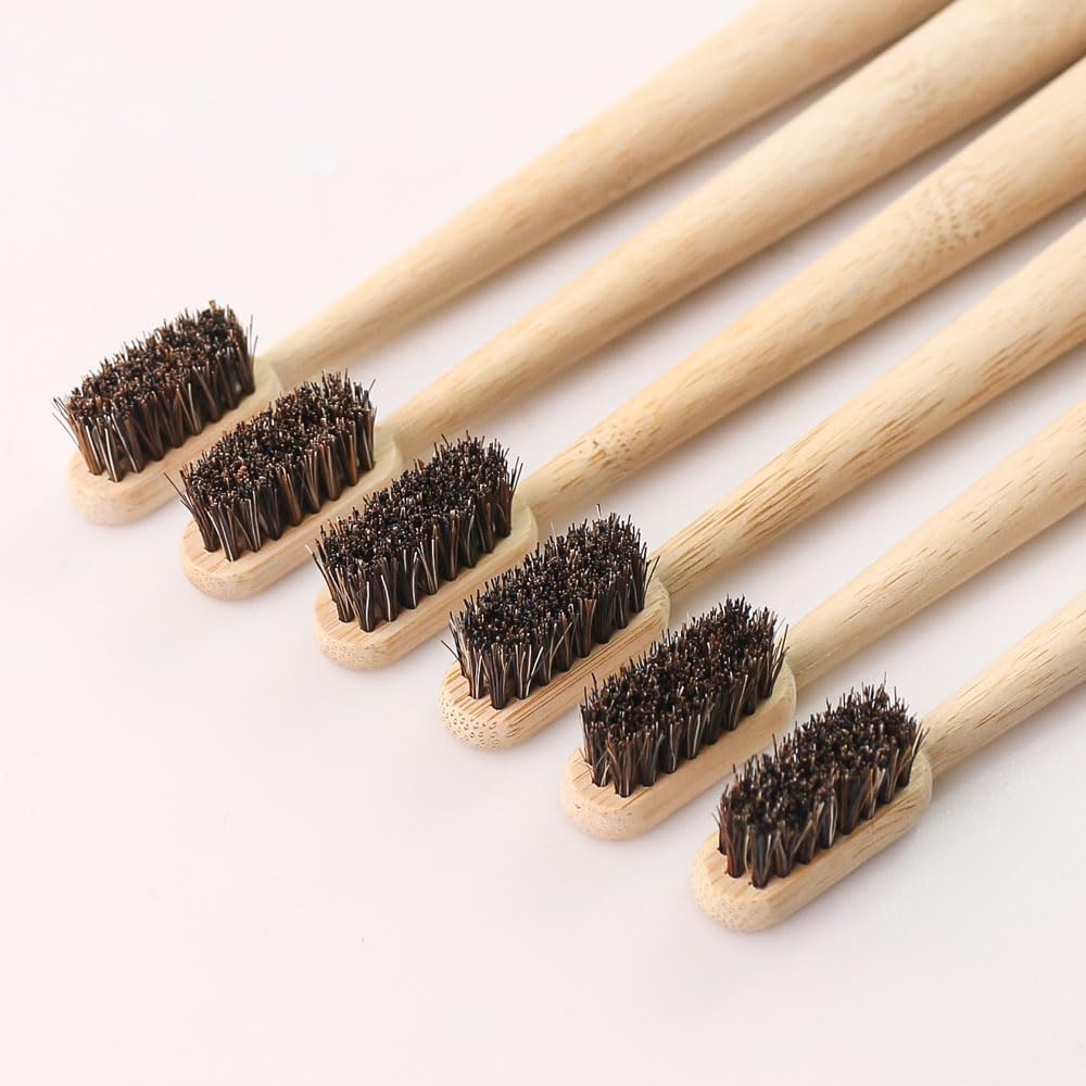 5Pcs Horsehair Bamboo Toothbru - Bamboo Toothbrush Set ulasan dan harga