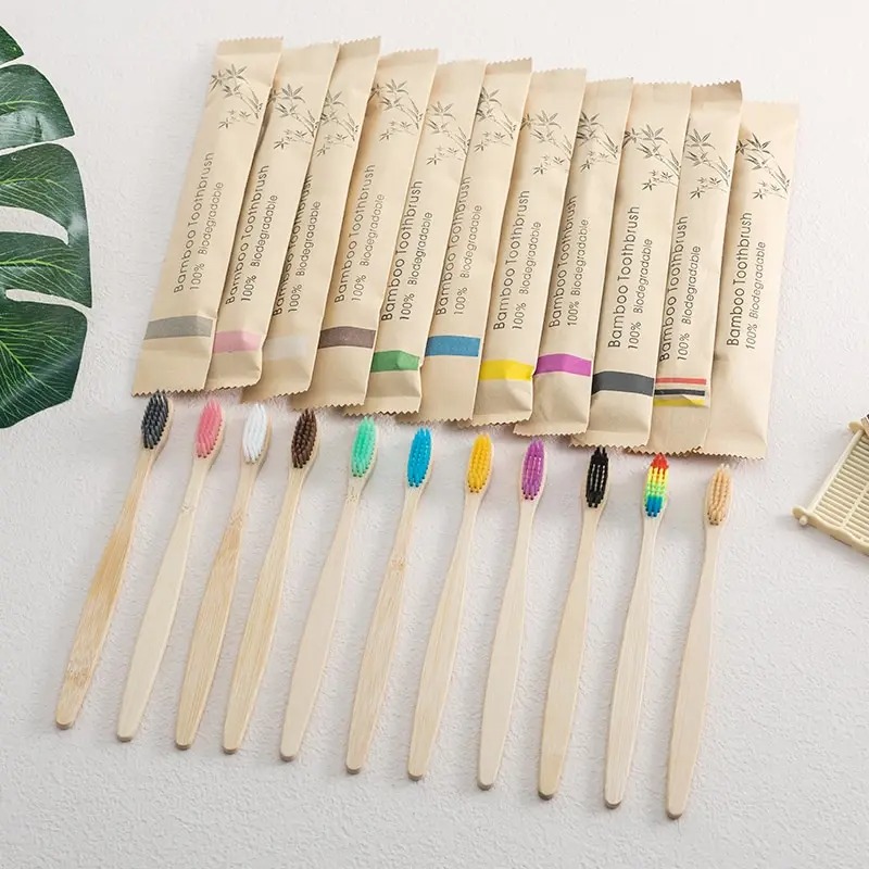 10 Pack Natural Bamboo Toothbr - Bamboo Toothbrush Set ulasan dan harga