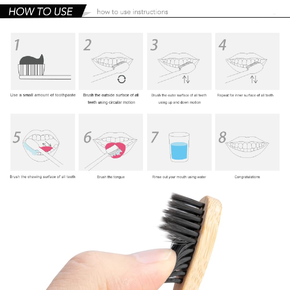10 Pack Natural Bamboo Toothbr - Bamboo Toothbrush Set ulasan dan harga