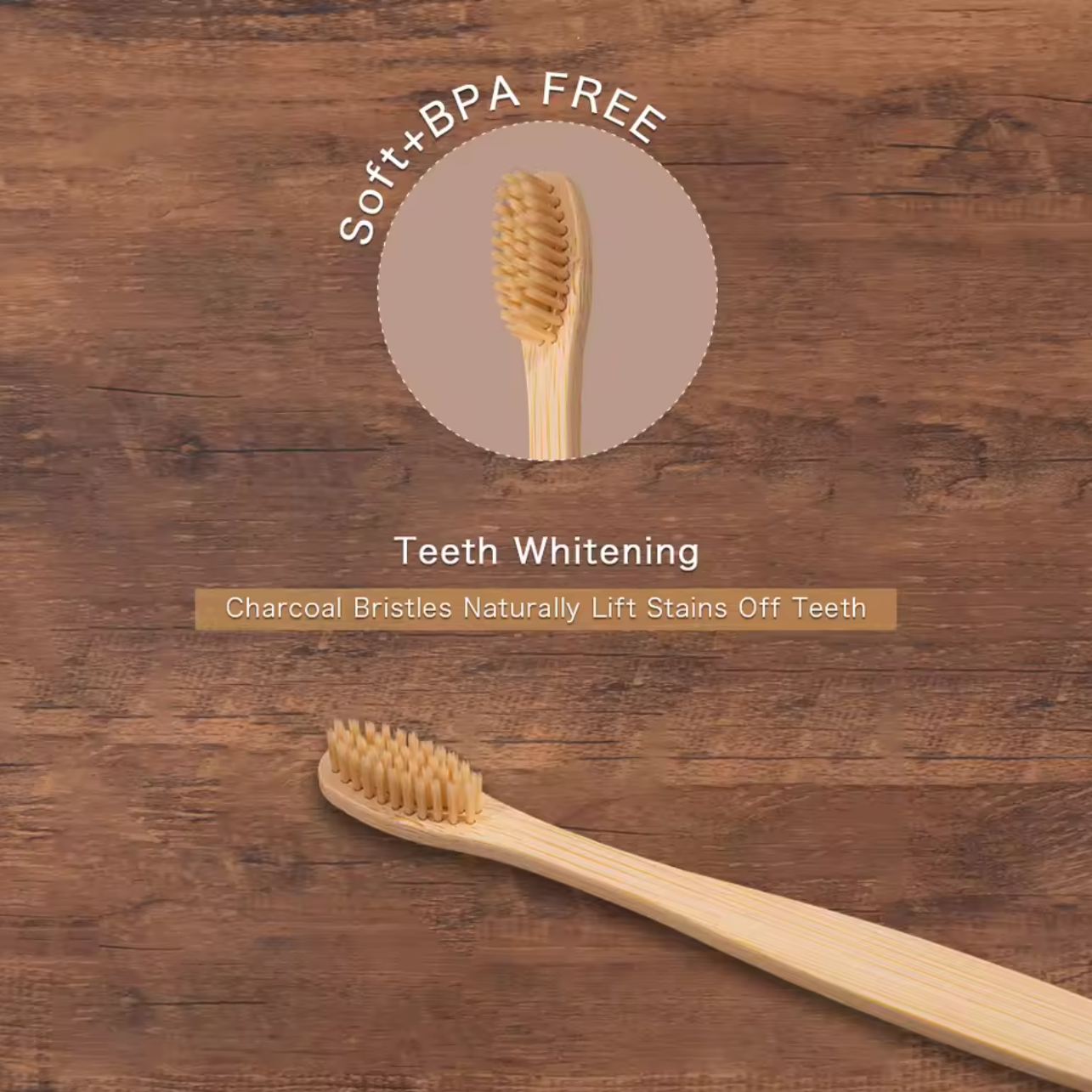 Single Cowhide Wrapped Bamboo  - Bamboo Toothbrush Set ulasan dan harga