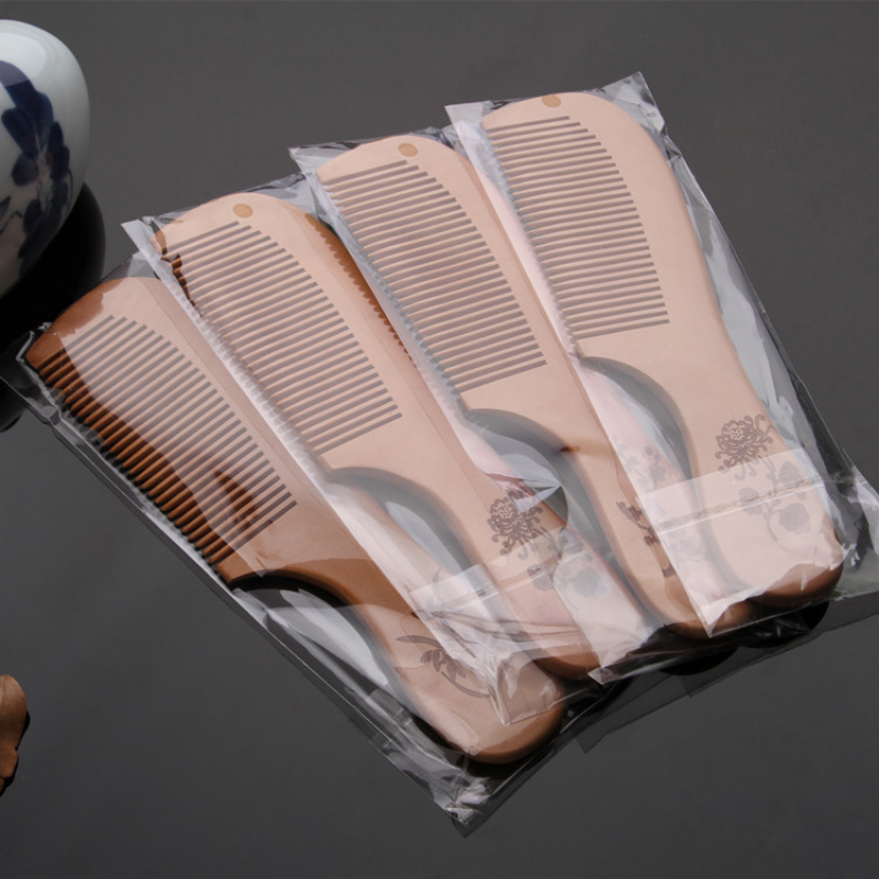 Natural Peach Wood Hair Comb C - Bamboo Toothbrush Set ulasan dan harga