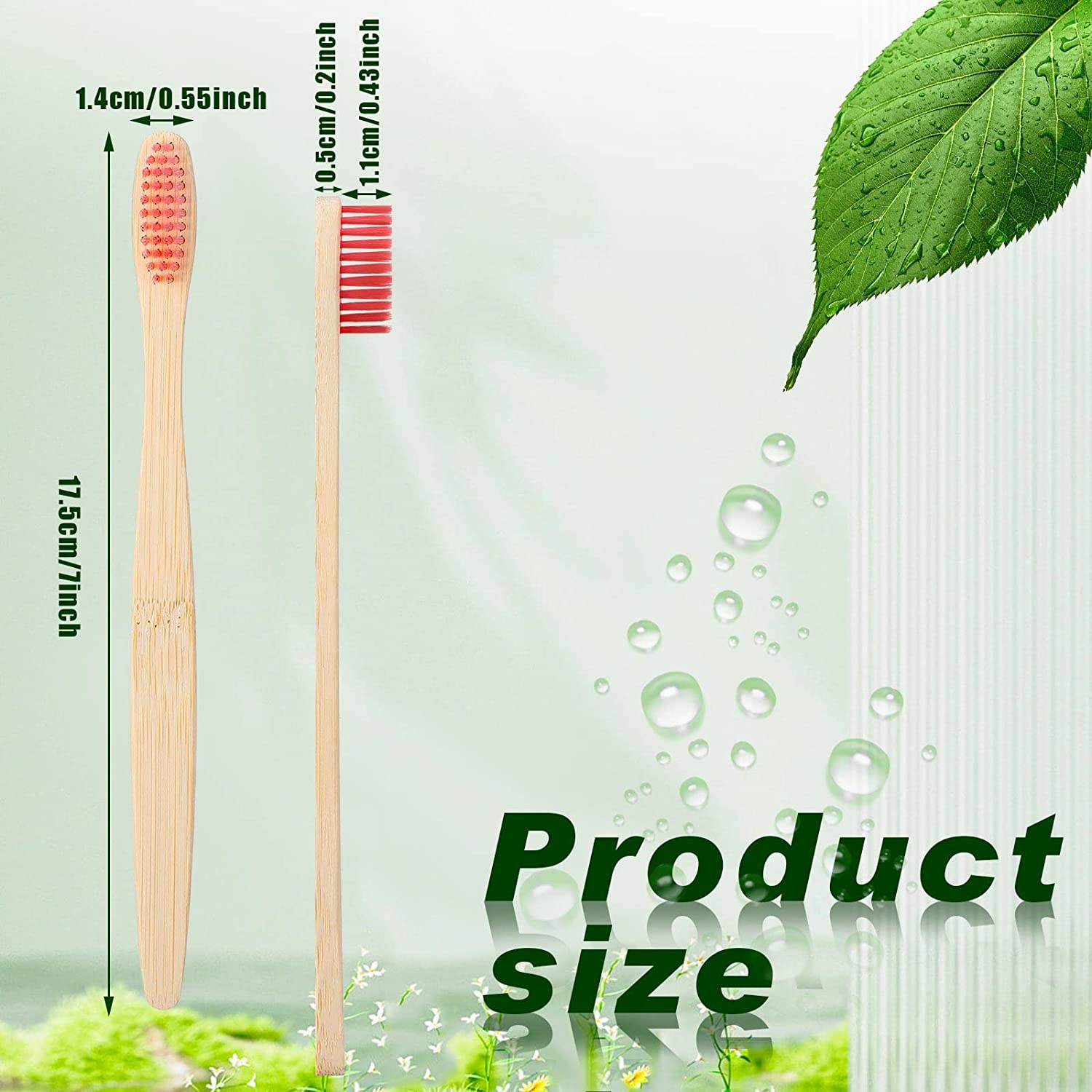 100pcs Customized Logo Kids Ba - Bamboo Toothbrush Set ulasan dan harga