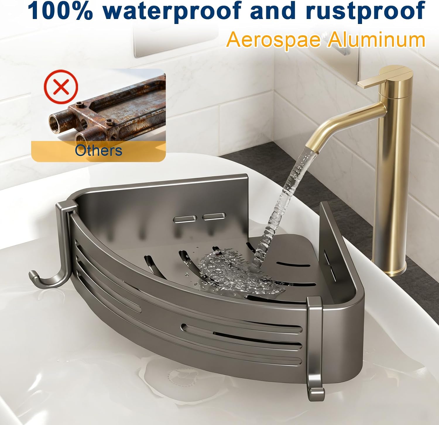 No-Drill Vacuum Suction Corner - Compost Bin Countertop ulasan dan harga