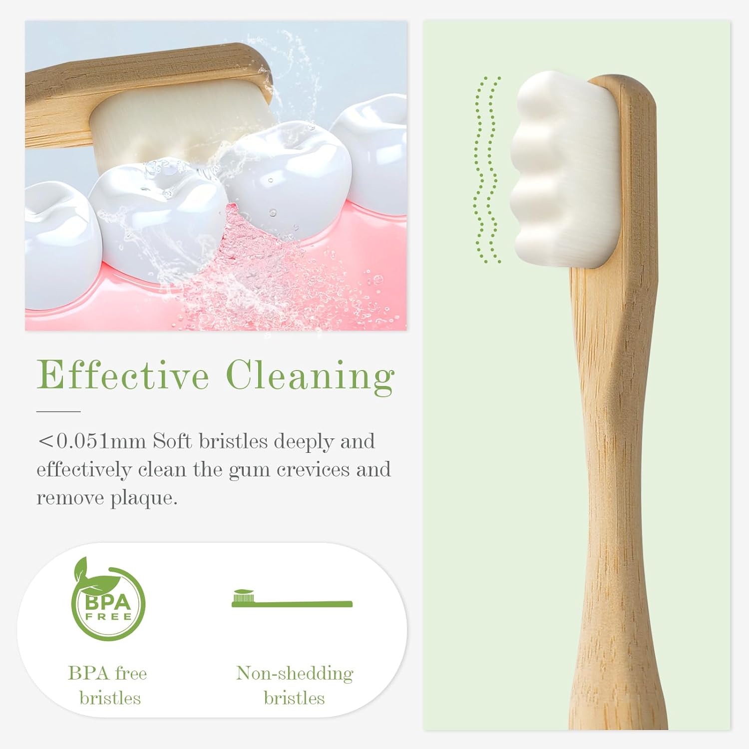 4 Pcs Micro-Nano Bamboo Toothb - Bamboo Toothbrush Set ulasan dan harga