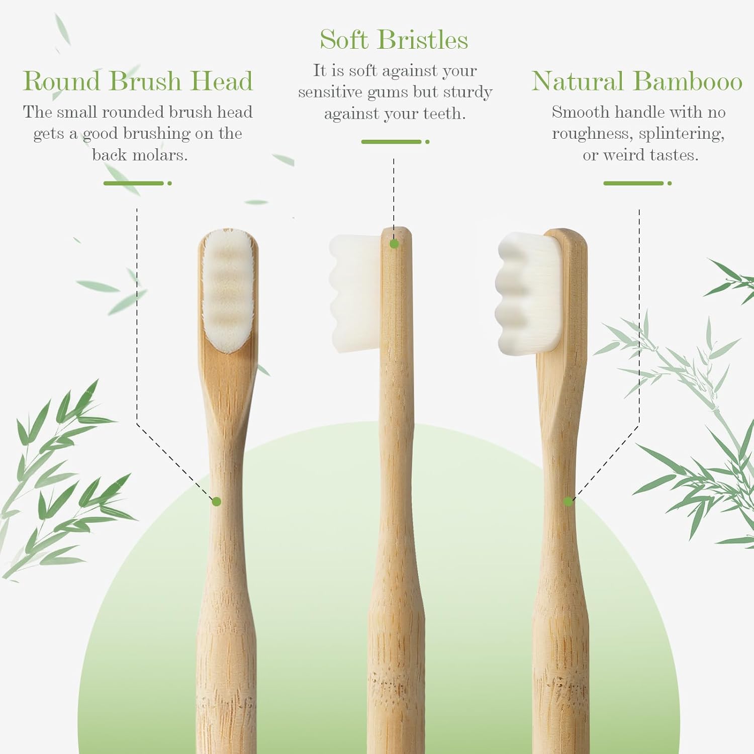 4 Pcs Micro-Nano Bamboo Toothb - Bamboo Toothbrush Set ulasan dan harga