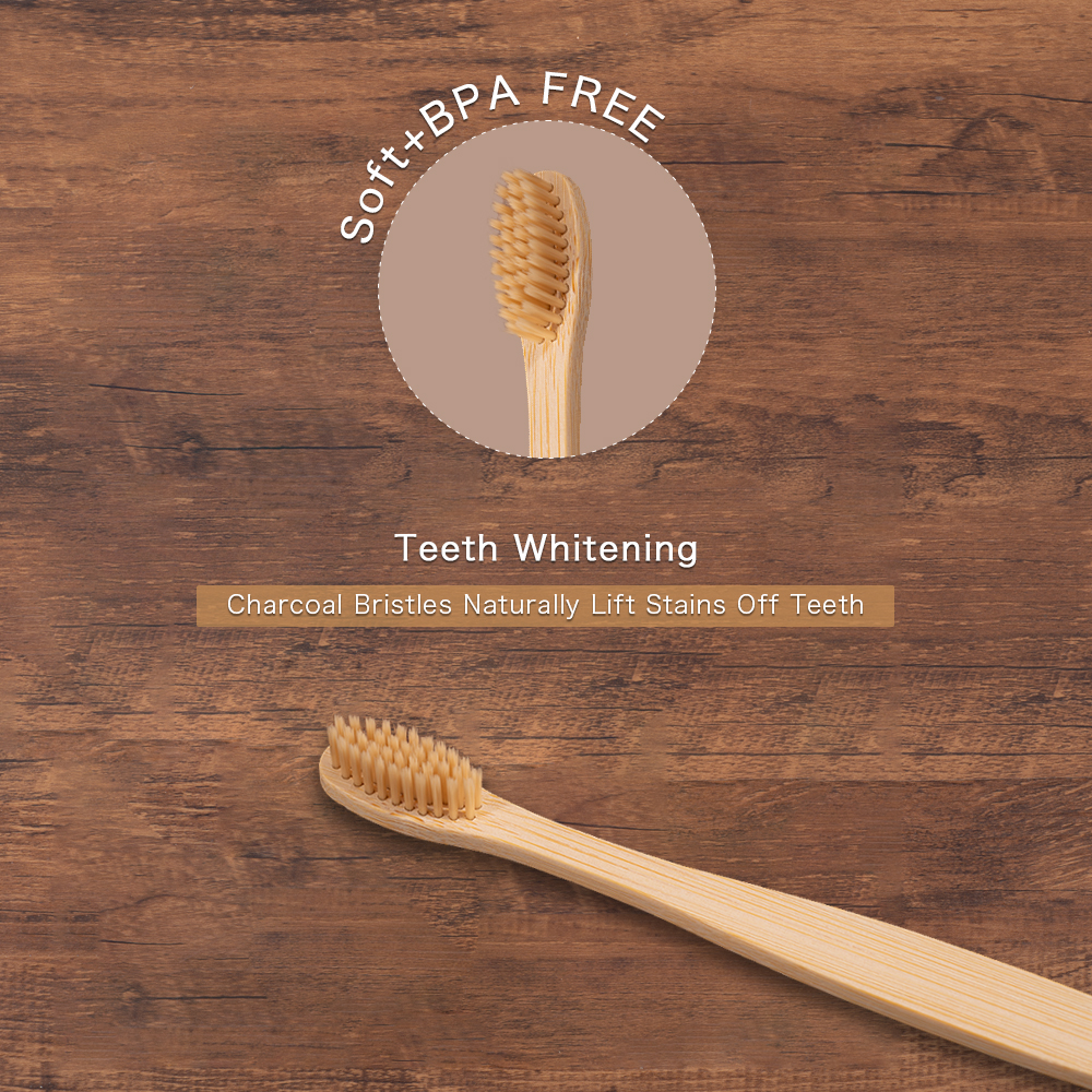 10Pcs Colorful Toothbrush Natu - Bamboo Toothbrush Set ulasan dan harga
