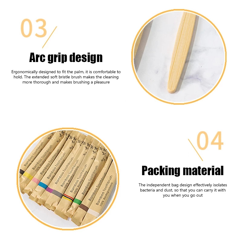 Bamboo Toothbrushes 100Pcs Eco - Bamboo Toothbrush Set ulasan dan harga