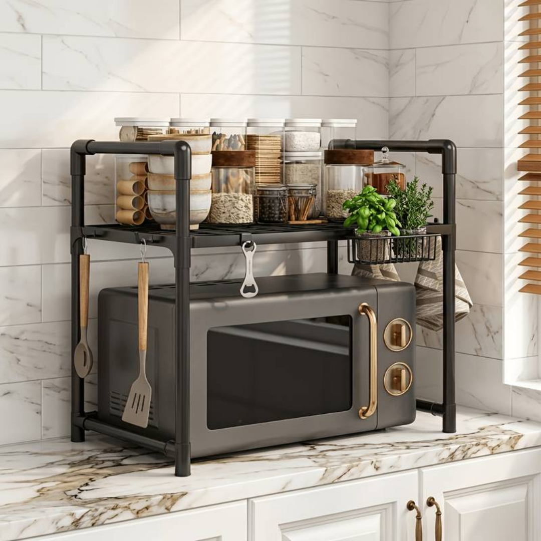 2-Tier Kitchen Microwave Oven  - Compost Bin Countertop ulasan dan harga