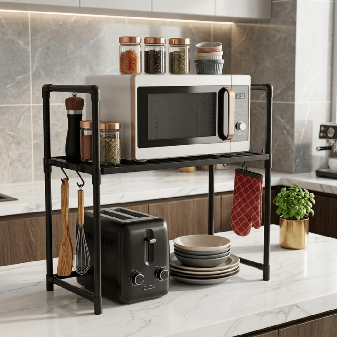 2-Tier Kitchen Microwave Oven  - Compost Bin Countertop ulasan dan harga
